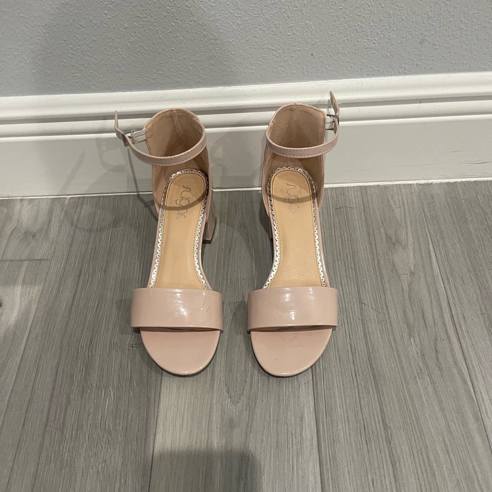 Chunky heels with ankle strap- size 8